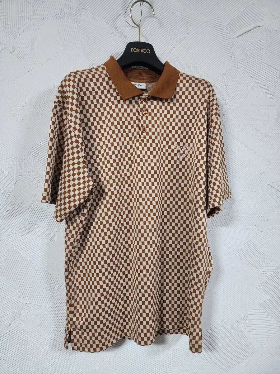 XL(105) マルボンゴルフ チェッカーボーダー カラーTシャツ