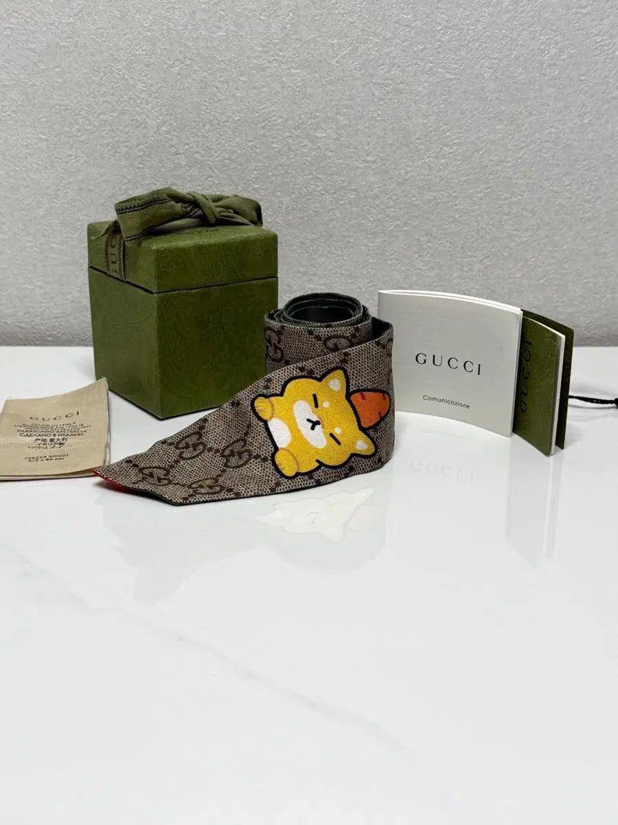 グッチ X ピカラ リバーシブル ツイリー バンド (正規品/A+)