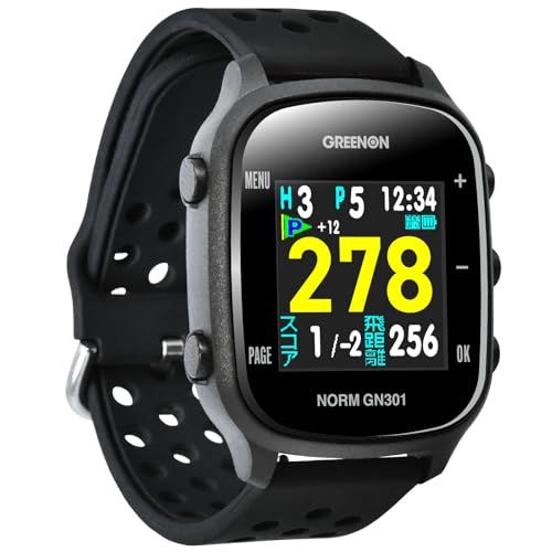 GreenOn（グリーンオン）ザ・ゴルフウォッチ ノルム? プラス ※みちびきL１S対応 カラー液晶 THE GOLF WATCH NORM ? Plus/ノルム GN301 グリーンアンジュレーション表示 (新モデル（NORM GN301） f6b825da