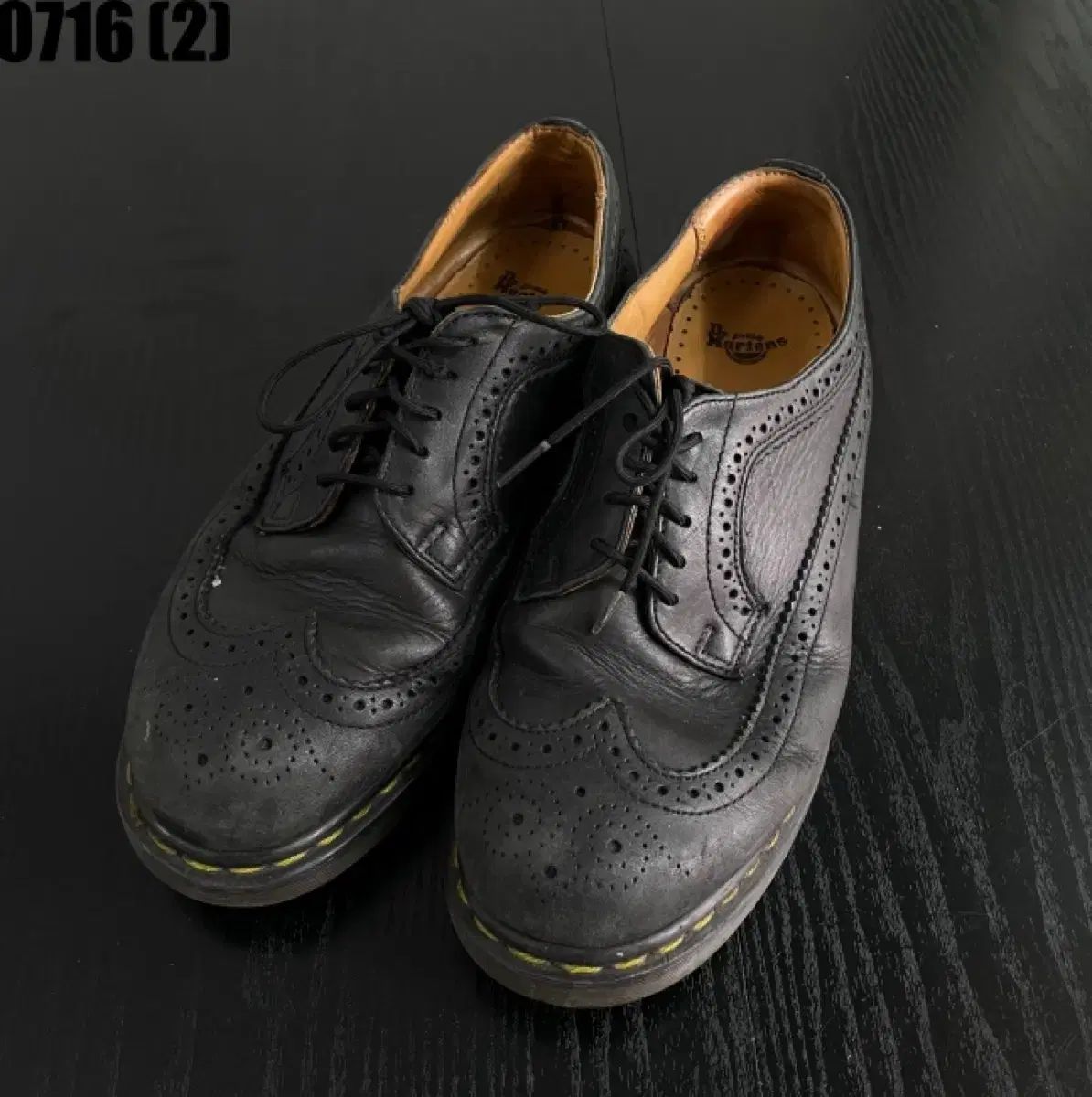DR. MARTENS ドクターマーチン 3ホール ウイングチップ シューズ ブラック uk8