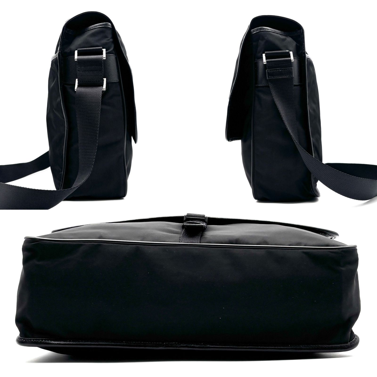 ほぼ未使用 プラダ PRADA ショルダーバッグ メッセンジャー 三角ロゴ