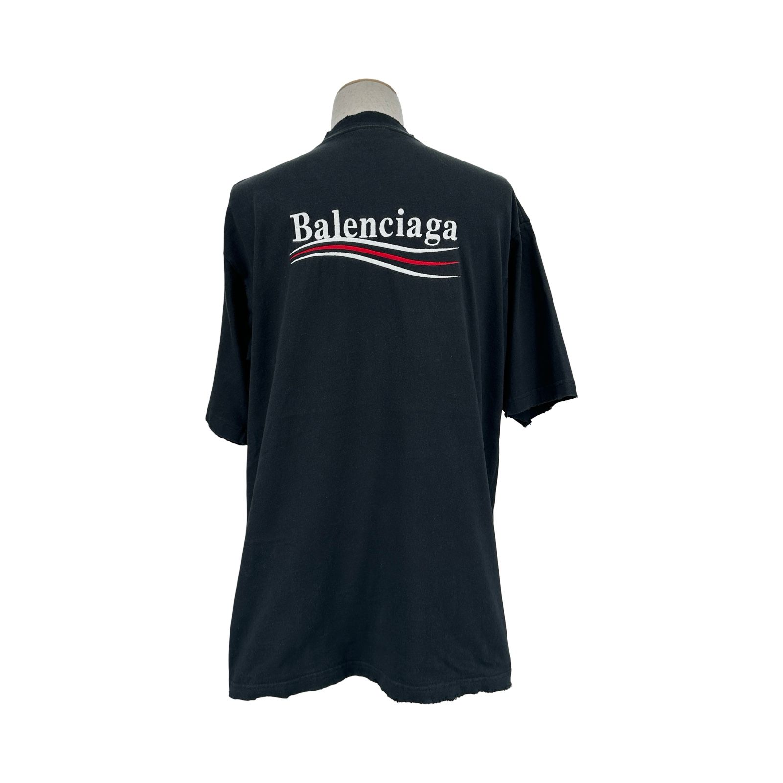 バレンシアガ BALENCIAGA キャンペーンロゴ刺繡半袖Tシャツ 641675