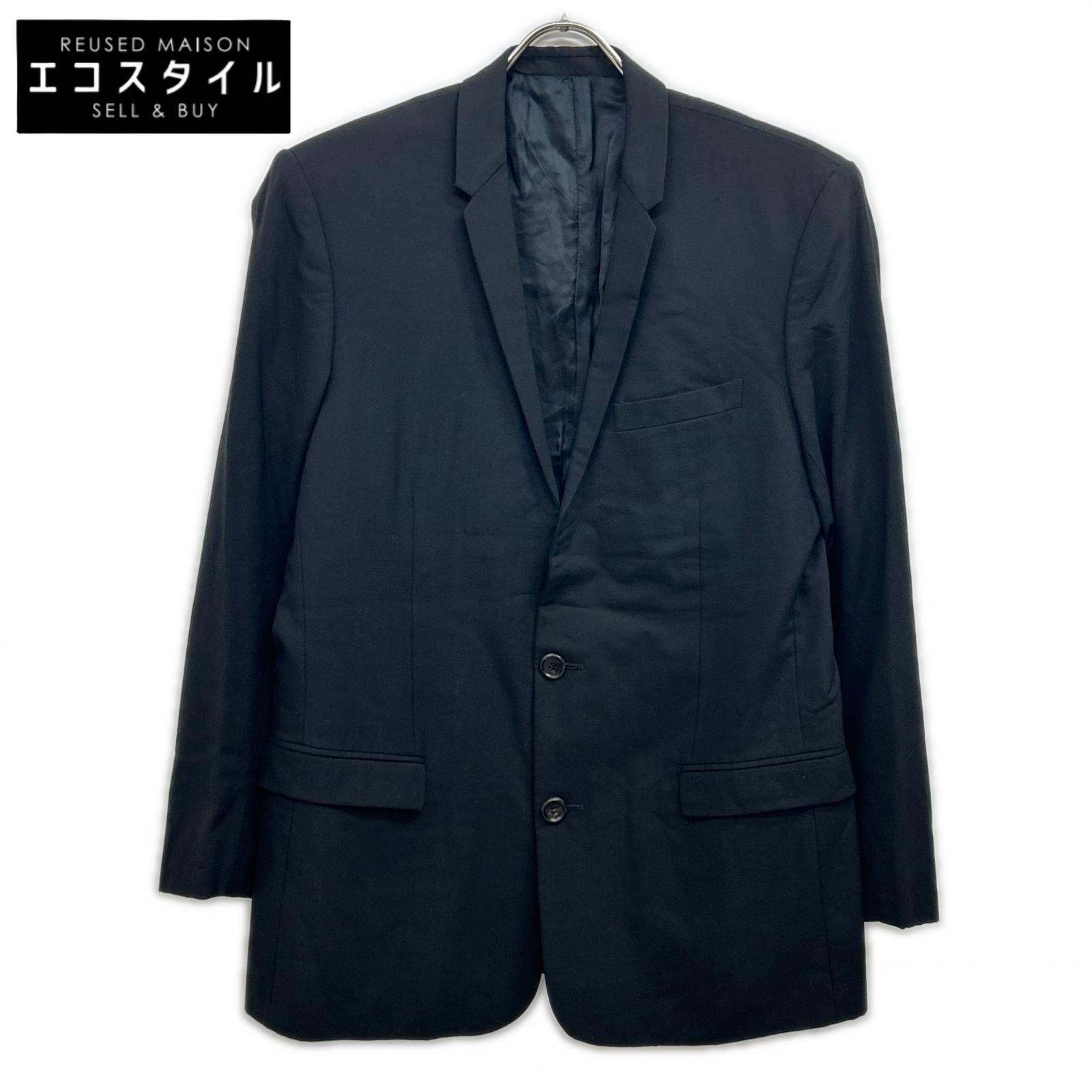 Dior HOMME　ディオールオム　クラシックナローラペルテーラードジャケット ブラック 233C762A1800　48 22,523円