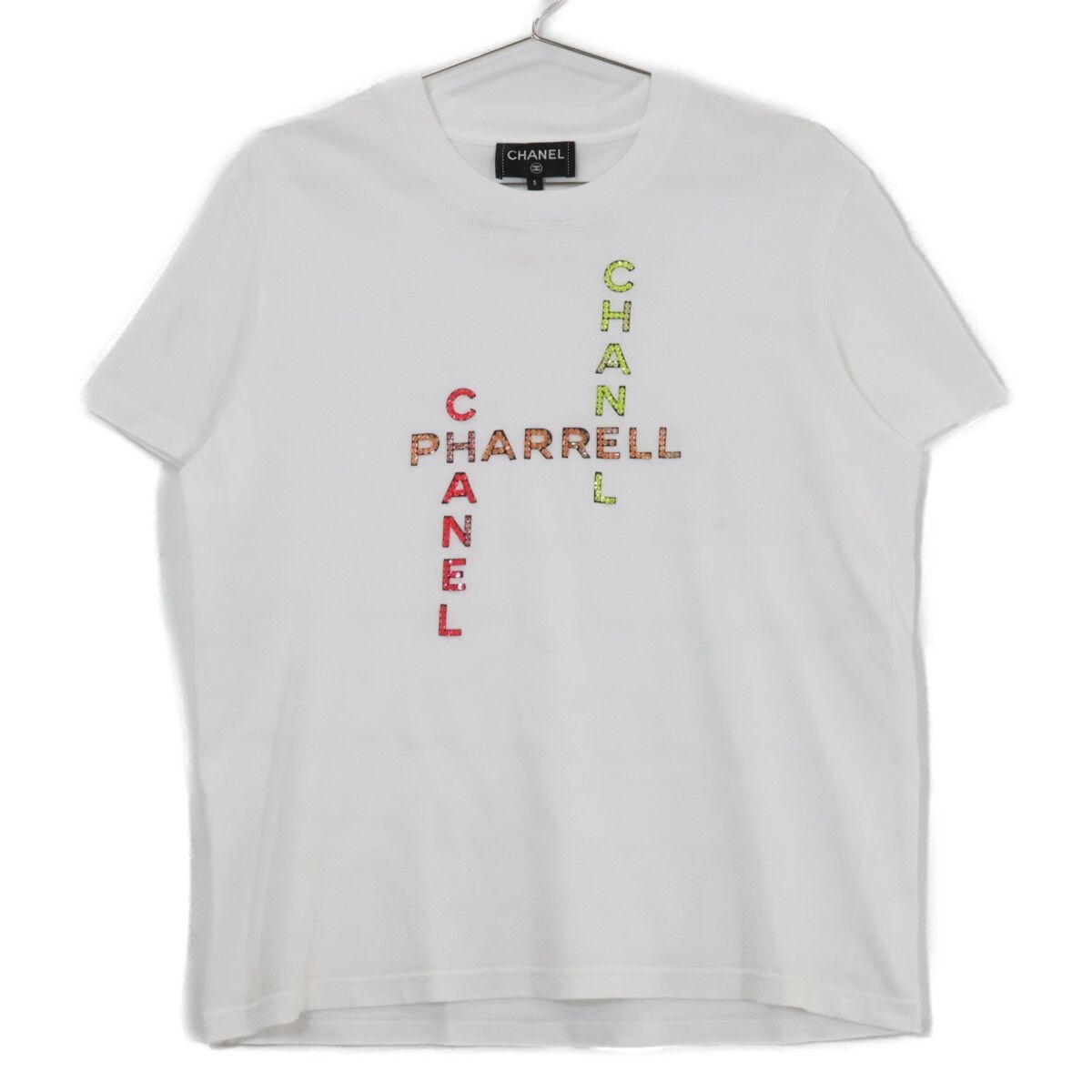 CHANEL　シャネル　ファレル ウィリアムス Pharrell Williams ビーズロゴ P61052 Tシャツ　Ｓ