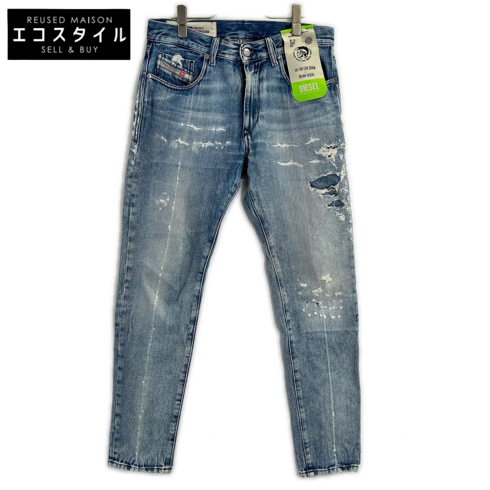 DIESEL　ディーゼル　D-STRUKT インディゴ ジョガークラッシュパンツ　30