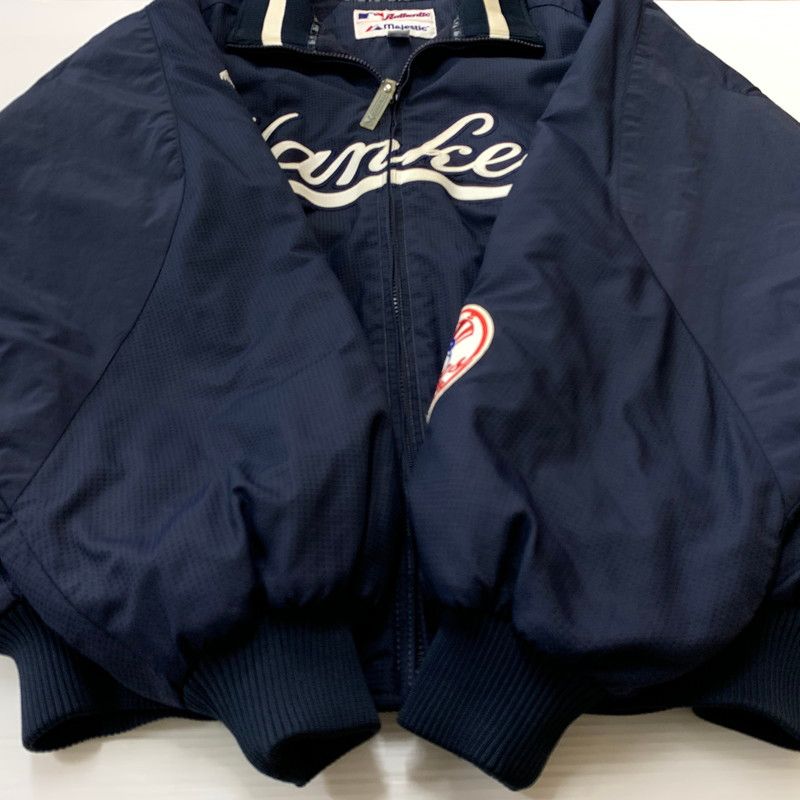 中古品】 MAJESTIC マジェスティック YANKEES ZIP JACKET ヤンキース
