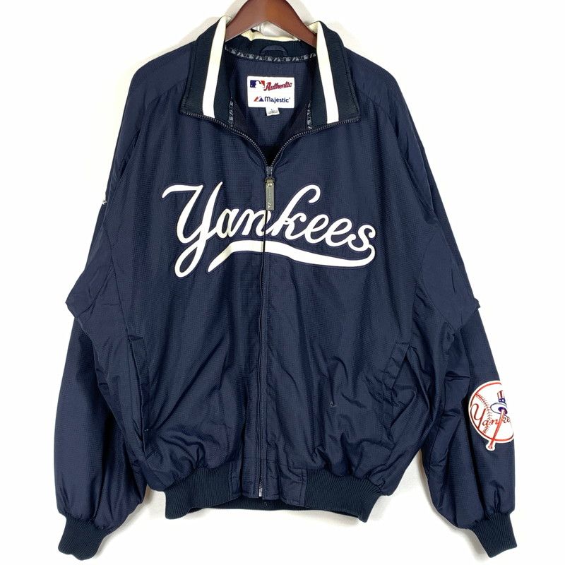 【中古品】 MAJESTIC マジェスティック YANKEES ZIP JACKET ヤンキース ジップ ジャケット アウター 【145-260716-sa-08-tei】