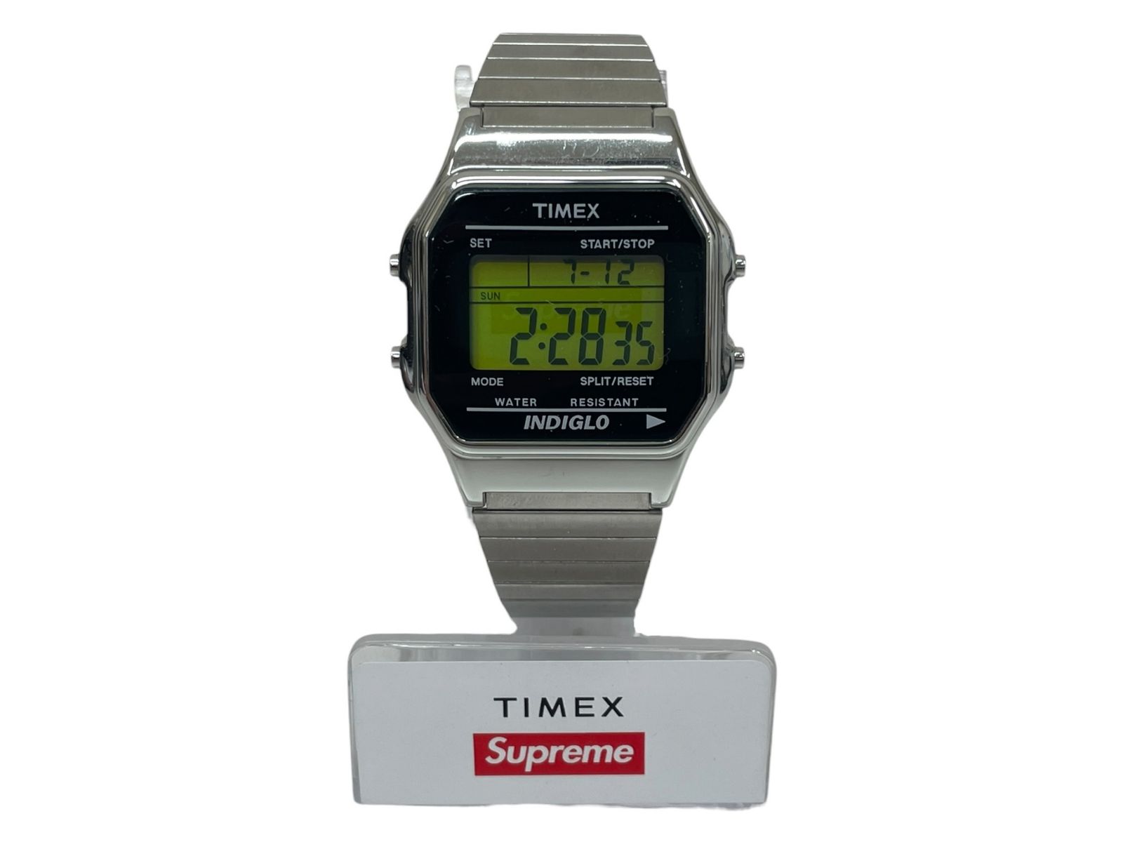 TIMEX (タイメックス) ×SUPREME 19AW シュプリーム デジタル腕時計 TW2U03500 シルバー メンズ/065