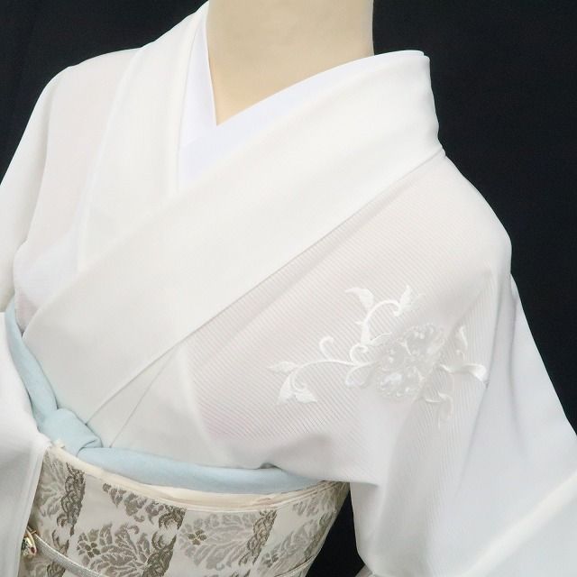 新品・夏訪問着】絽 総刺繍 夏着物 仕付け糸付 正絹 トールサイズ