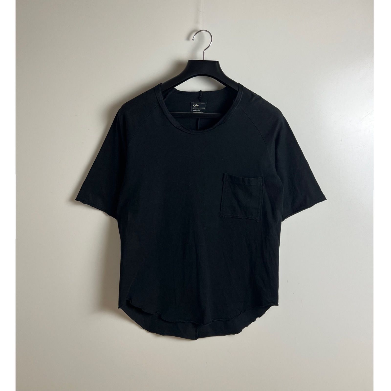 Yohji yamamoto ヨウジヤマモト 半袖 カットソー 希少 アーカイブ s'yte yohji yamamoto archive BLK Tee XS UO-T84-073 サイト ヨウジ