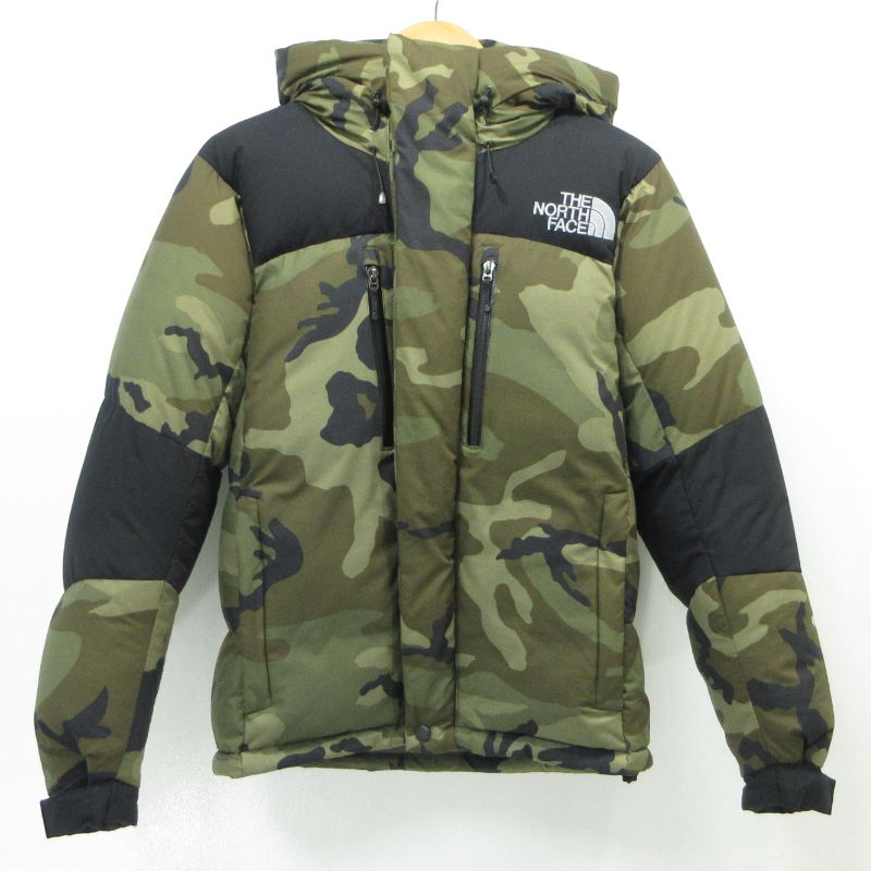 【三重本店】 中古 THE NORTH FACE | ザ・ノースフェイス カモ柄 ダウンジャケット Novelty Baltro Light Jacket ND91951 カーキ系 サイズ：S 【92】