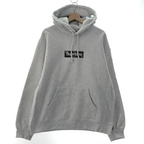 中古】Supreme Box Logo Hooded Sweatshirt パーカー L アッシュグレー