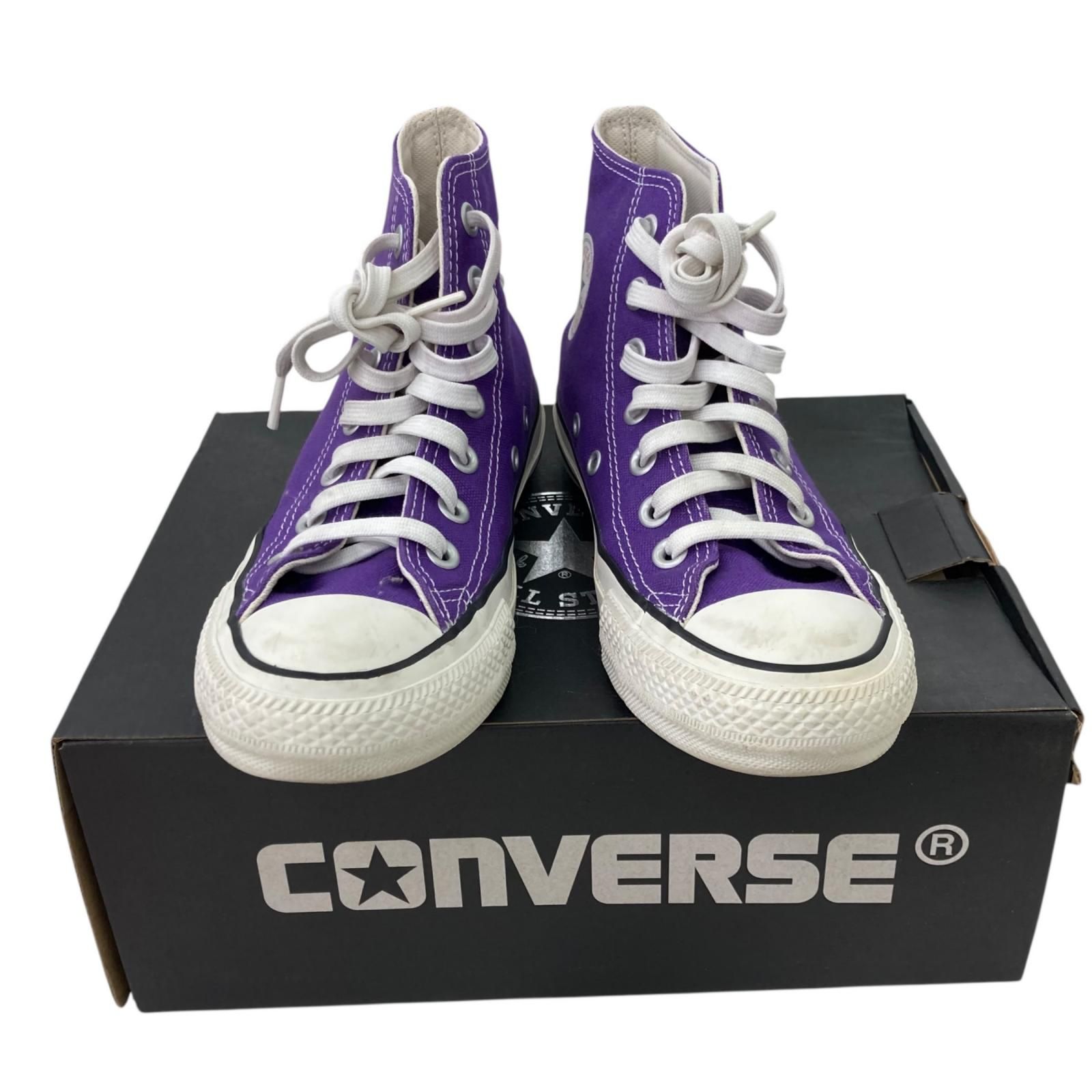 186000 現状品 CONVERSE コンバース オールスター ハイカット 23cm パープル レディース