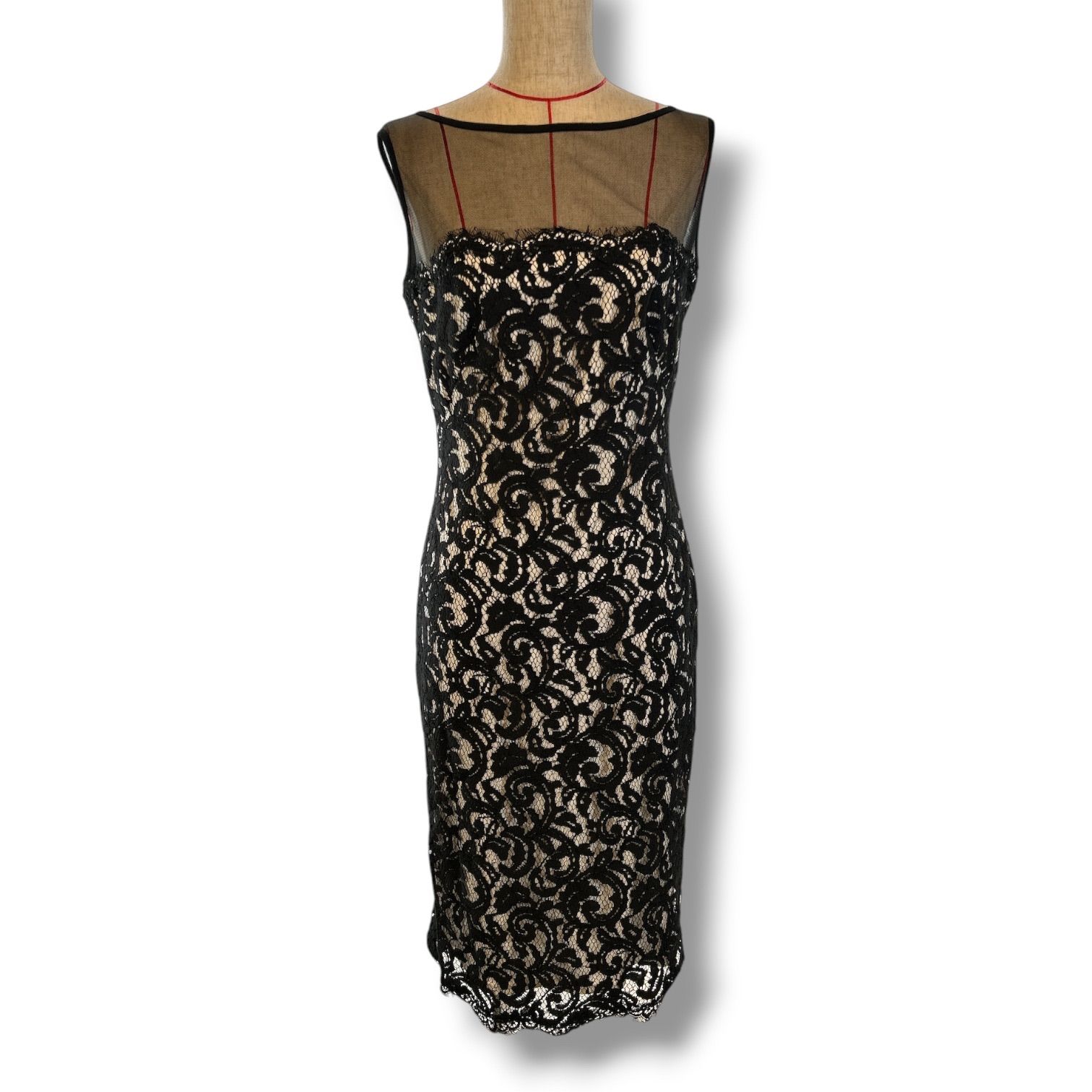 タダシショウジ ノースリーブワンピース ドレス 2 フラワーレース TADASHI SHOJI タダシショージ レース ドレス ノースリーブワンピース