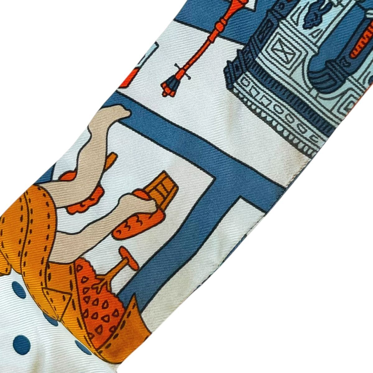 中古】 HERMES エルメス ツイリー 新・パリの恋人たち Les Nouveaux