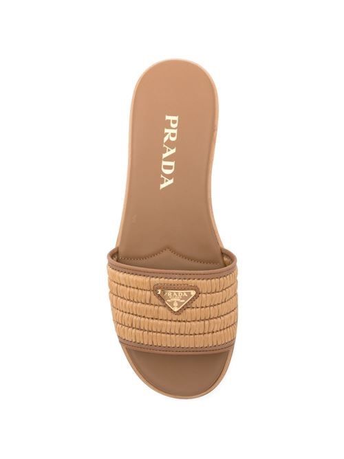PRADA ストロー フラット サンダル 送料無料 PRADA ストロー フラット サンダル 送料無料