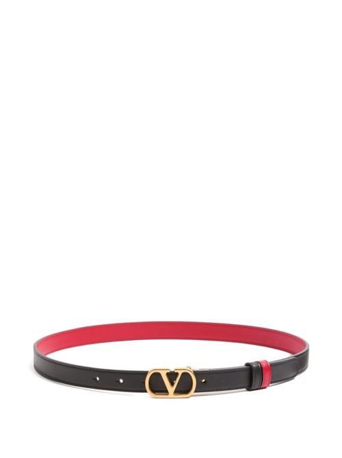VALENTINO GARAVANI Vロゴ シグネチャー レザー ベルト 送料無料
