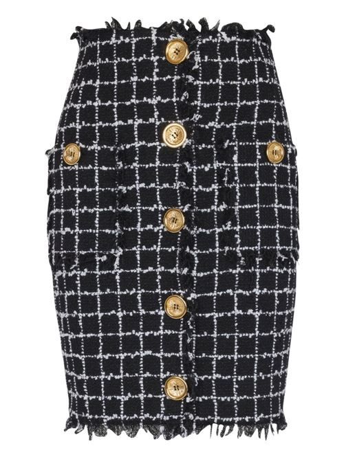 BALMAIN ツイード ミディスカート 送料無料