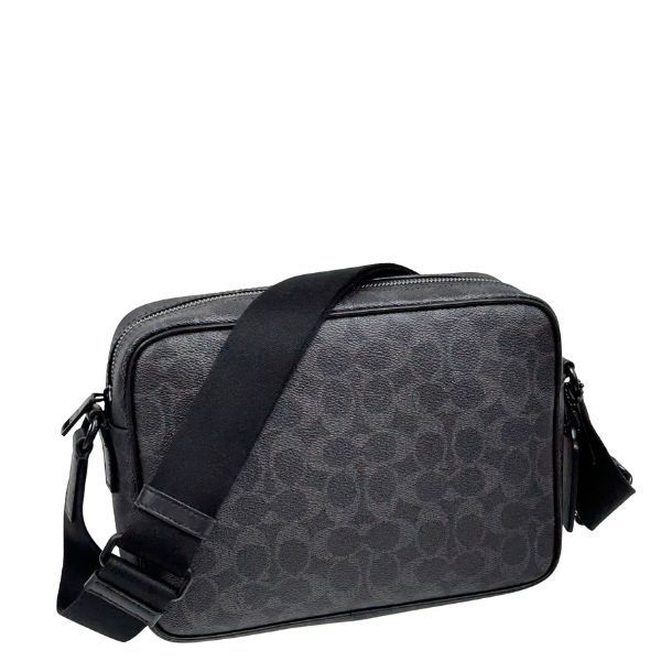 コーチ バッグ メンズ COACH ショルダーバッグ シグネチャー コルトン クロスボディ バッグ CES85 MWOY2 ブラックシグネチャー