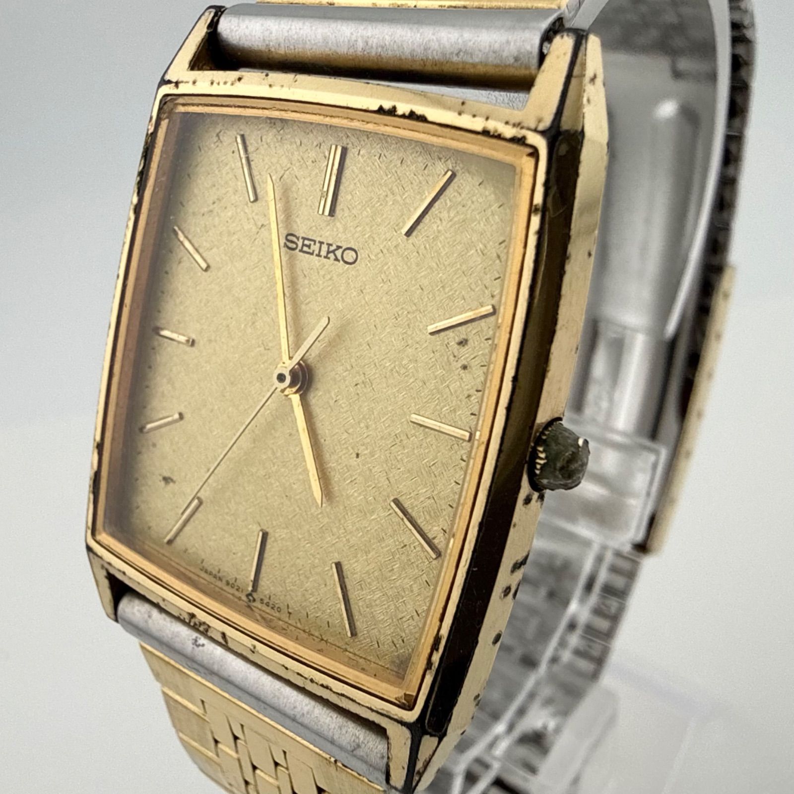 SEIKO 9021-5340 セイコー スクエア メンズ 腕時計 クォーツ 稼働品