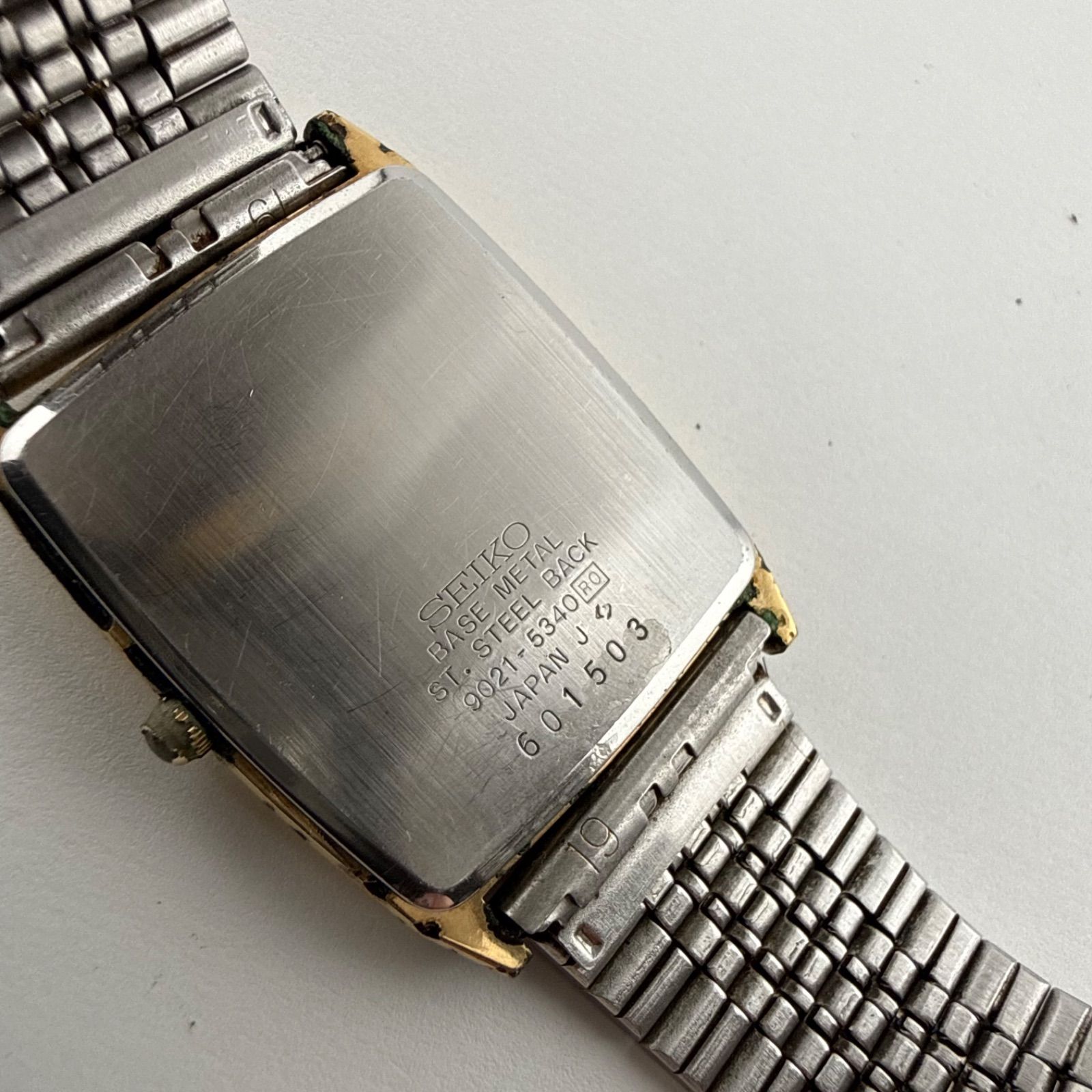 SEIKO 9021-5340 セイコー スクエア メンズ 腕時計 クォーツ 稼働品