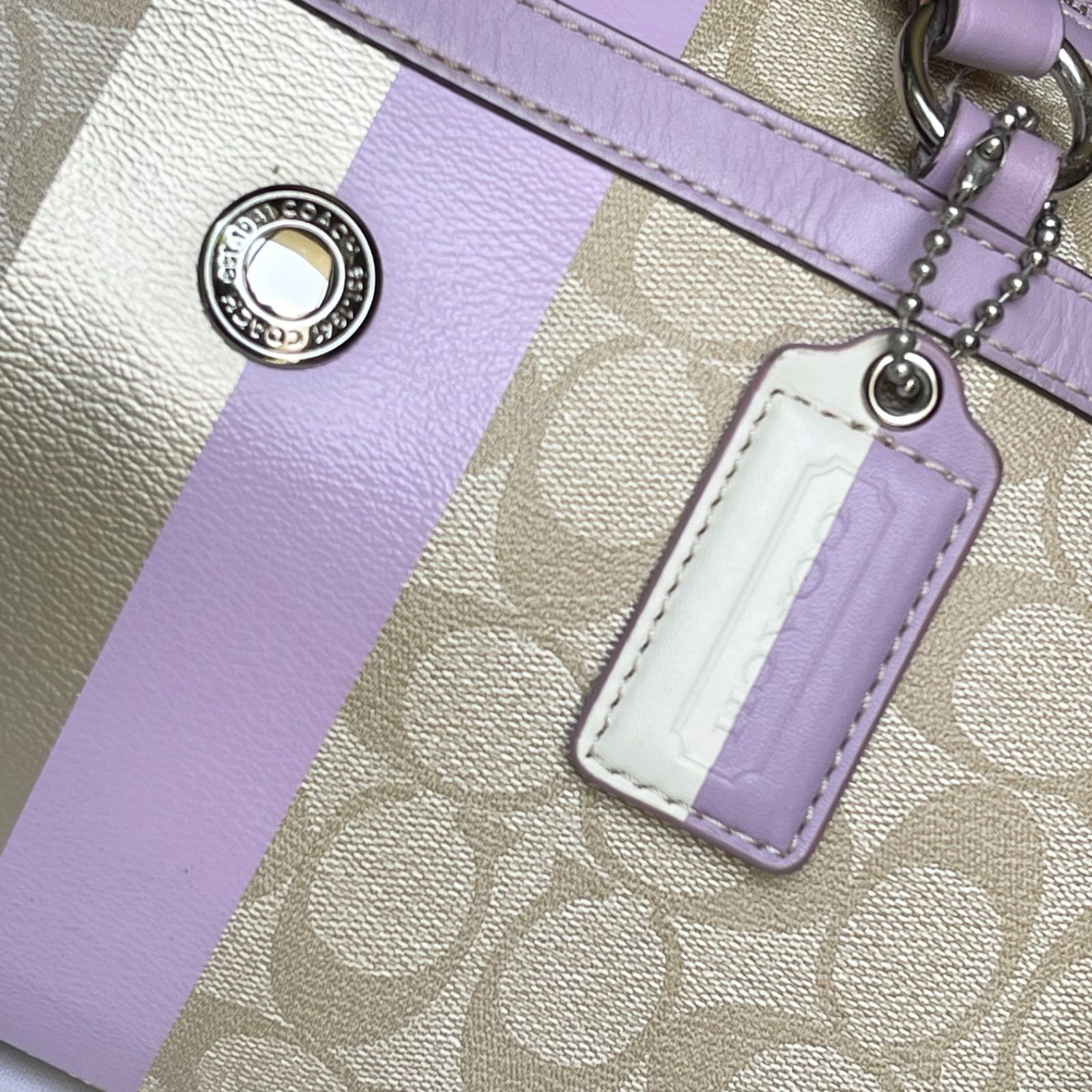COACH コーチ シグネチャー ミニボストン ハンドバッグ サッチェル 