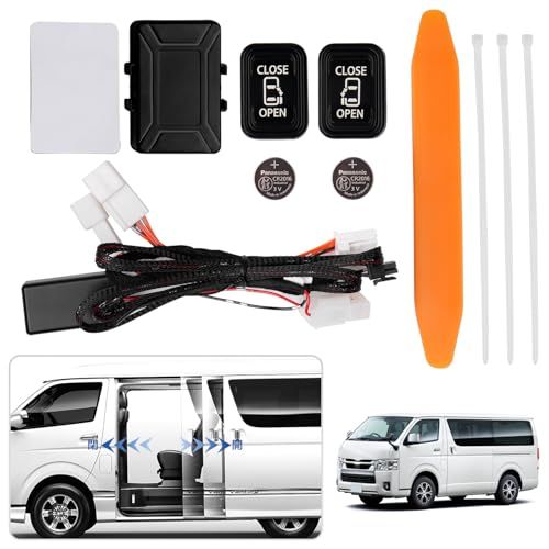 N★ハイエース スライドドアスイッチ 200系 トヨタ HIACE 専用 増設スイッチ 電動スライドドア 開閉 操作スイッチ 内装 パーツ カスタム アクセサリー 簡単取付 a218f6bf