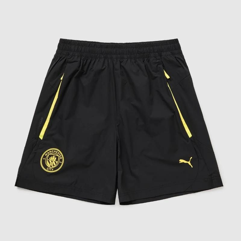 【送料無料・匿名配送】Puma プーマ マンチェスター・シティ 2026/27 公式 PUMATECH ウーブン ショーツ 黒 黄 ハーフパンツ 新品 正規品