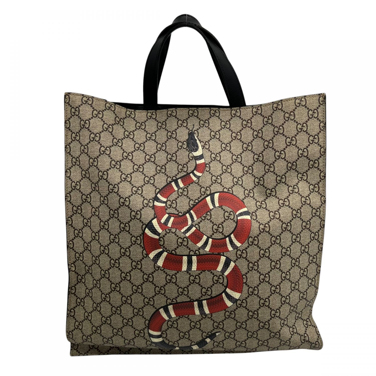 【中古】 GUCCI グッチ 450950 K5M1T 8666 GGスプリームキャンバススネークプリント 蛇 トートバッグ ベージュストラップ欠品 25001434 SA 53,880円