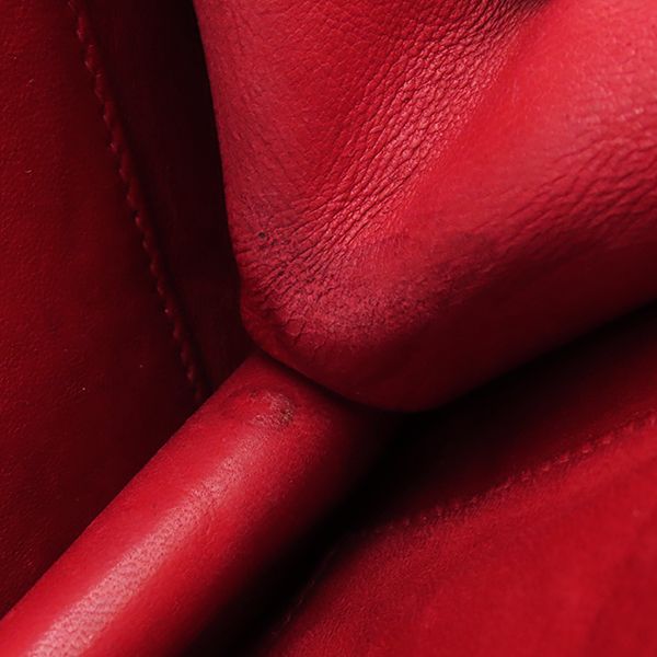 エルメス HERMES ショルダーバッグ サックアマリス クシュベル レッド×イエロー×ブラック ゴールド金具 トランペット ヴィンテージ ○S【中古】