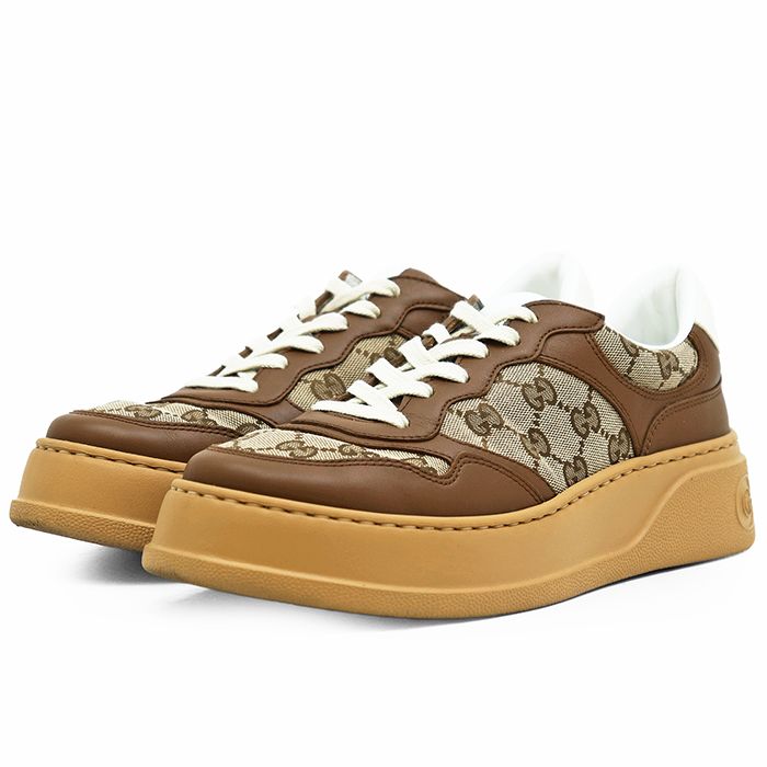 極美品】GUCCI グッチ スニーカー キャンバスxレザー サイズ 6.5