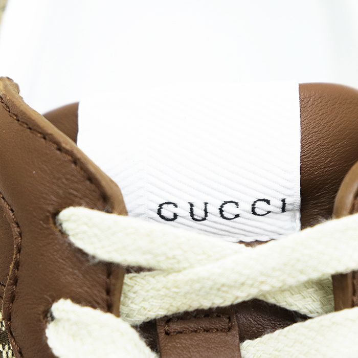 極美品】GUCCI グッチ スニーカー キャンバスxレザー サイズ 6.5
