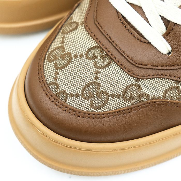極美品】GUCCI グッチ スニーカー キャンバスxレザー サイズ 6.5