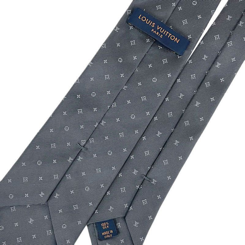 中古】LOUIS VUITTON ルイ・ヴィトン ネクタイ モノグラム柄 グレー
