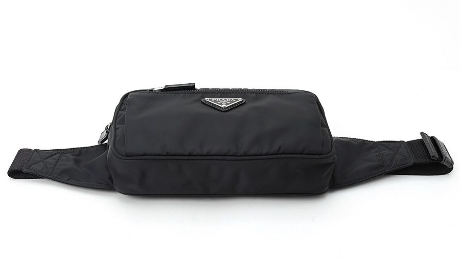 プラダ / PRADA Re-Nylon × サフィアーノレザー ベルトバッグ 2VL977
