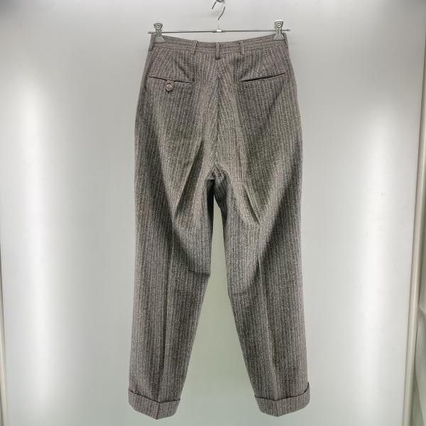 50s vintage ウールスラックス CONMARジップ 中古】50-60s ブランド不明 ウール絣柄 スラックス CONMARジップ