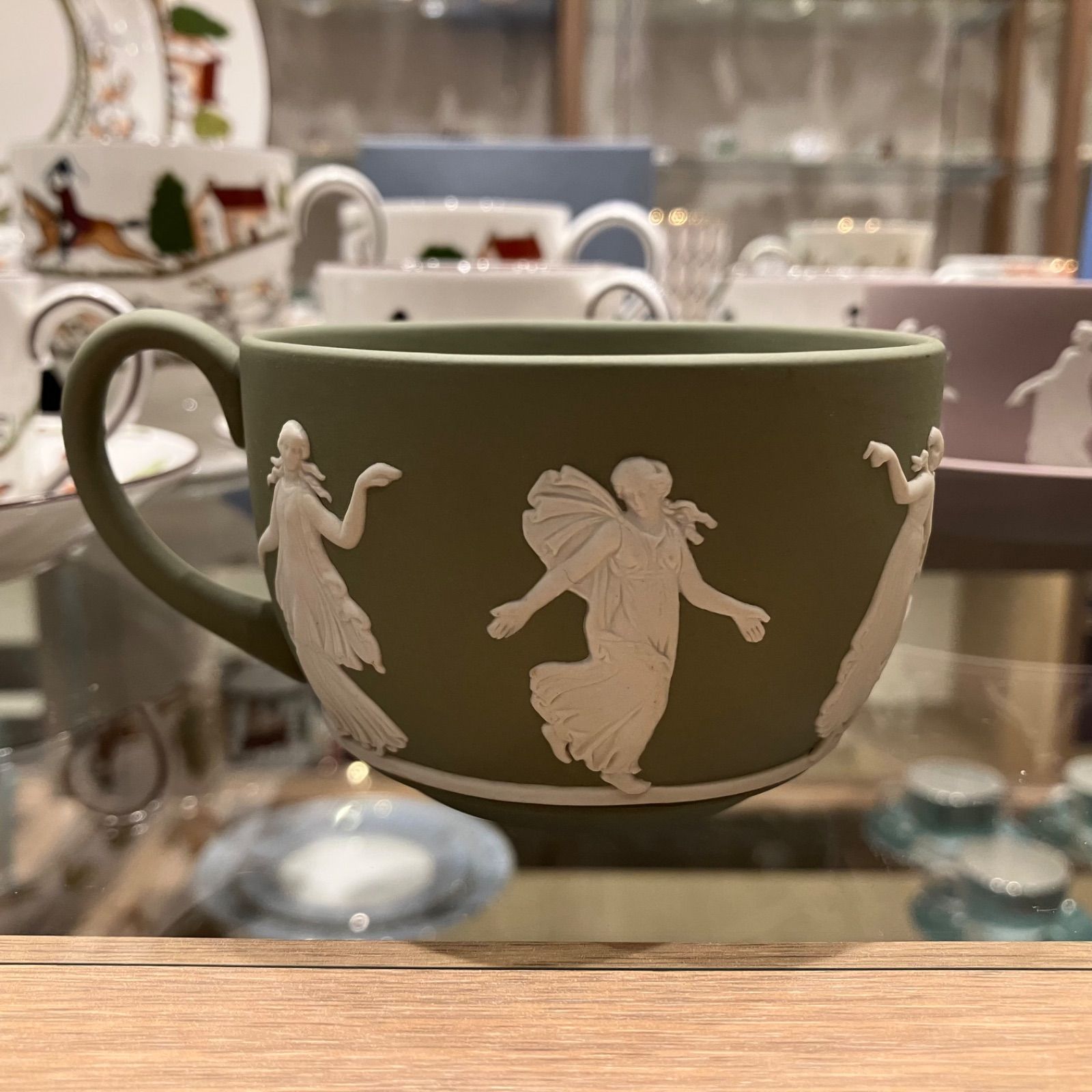 ウィッジウッド ジャスパー ダンシングアワー セージグリーン カップ