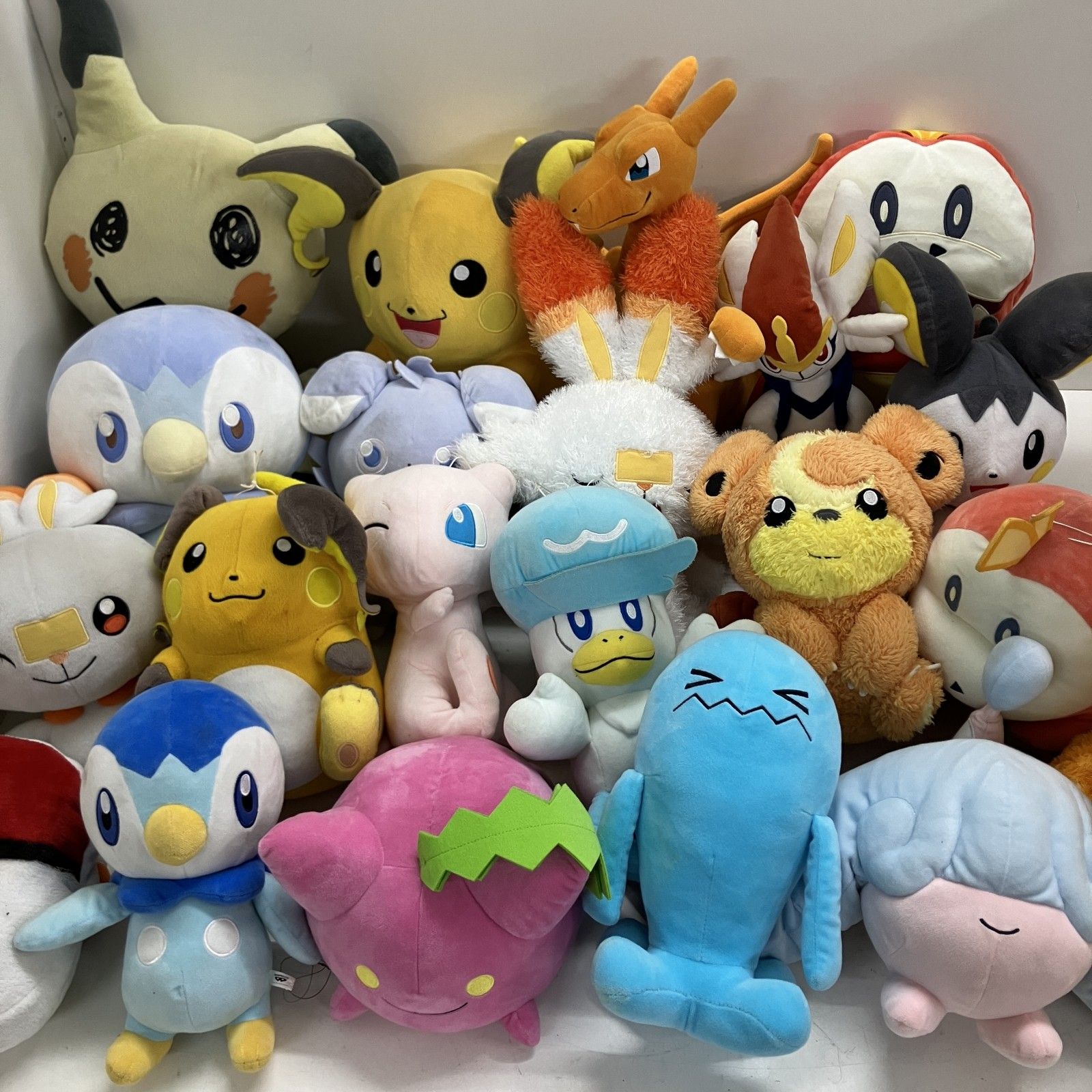 ◆ Pokemon ポケモン 21点 まとめ商品 ぬいぐるみ エースバーン リザードン ホゲータ ソーナンス ポッチャマ ハネッコ他 現状品