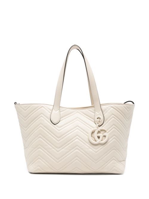 GUCCI GGマーモント レザー トートバッグ 送料無料