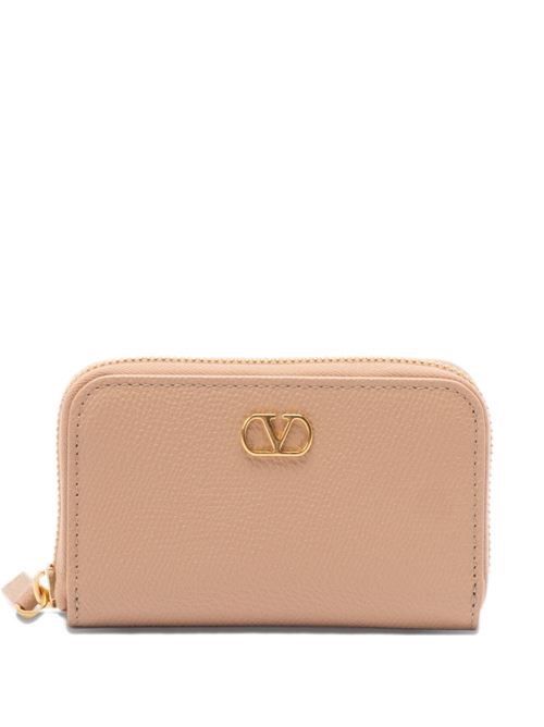 VALENTINO GARAVANI Vロゴ シグネチャー ミニ レザー ウォレット 送料無料