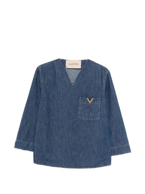 VALENTINO VLOGO SIGNATURE デニムブラウス 送料無料