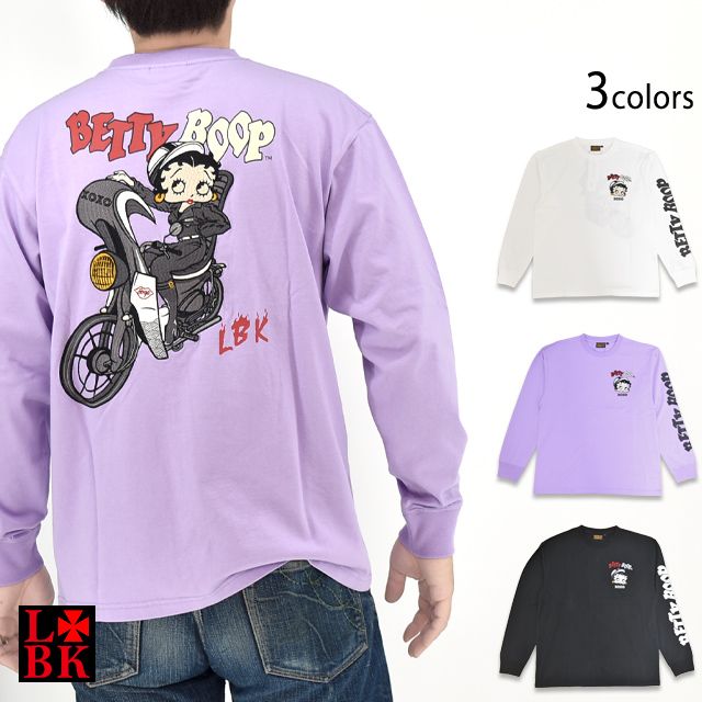LBK×BETTY 全開バリバリ！ヤン車BETTYロングTシャツ◆ロウブロウナックル