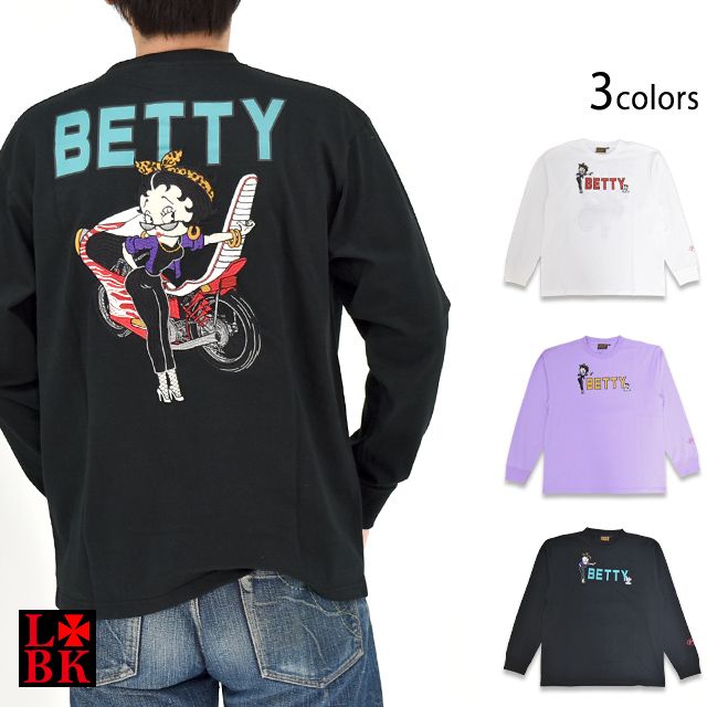 LBK×BETTY ぶっちぎりセクシーヤンキーBETTYロングTシャツ◆ロウブロウナックル