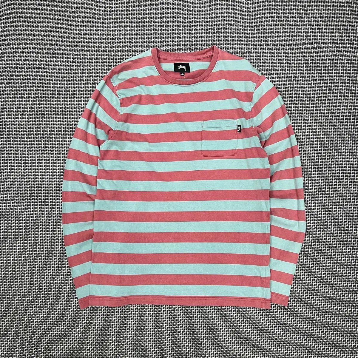 STUSSY ストライプ ポケット ロングスリーブ