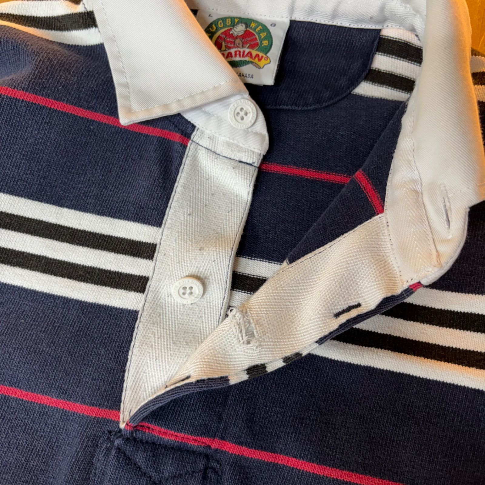 BARBARIAN L/S ラガーシャツ マルチボーダー CANADA製 - メルカリ