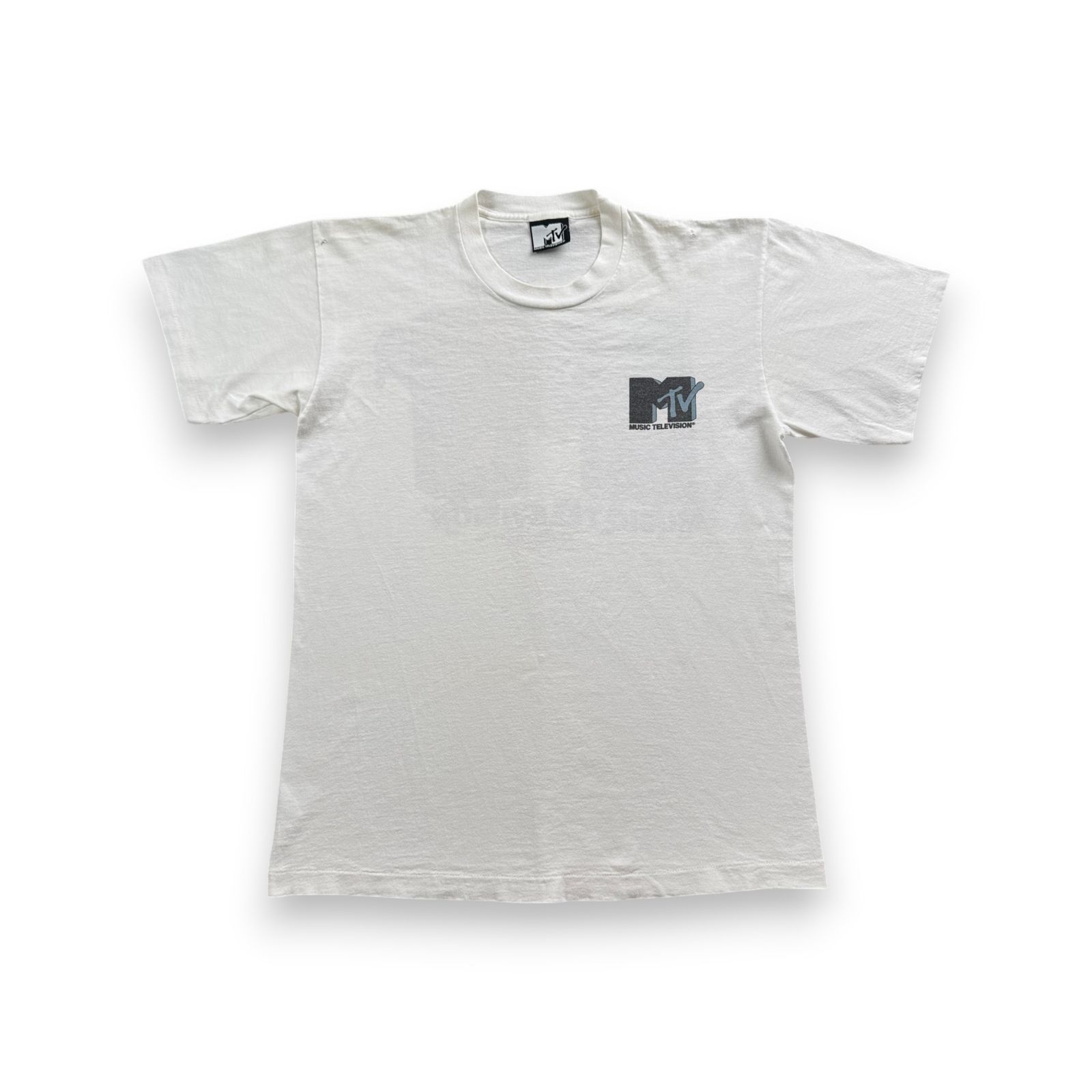 激レア 90s USA製 MTV ビンテージ Tシャツ 白 1991 1992 半袖 古着 y2k Nirvana レッチリ ガンズ ba-t-2505-021