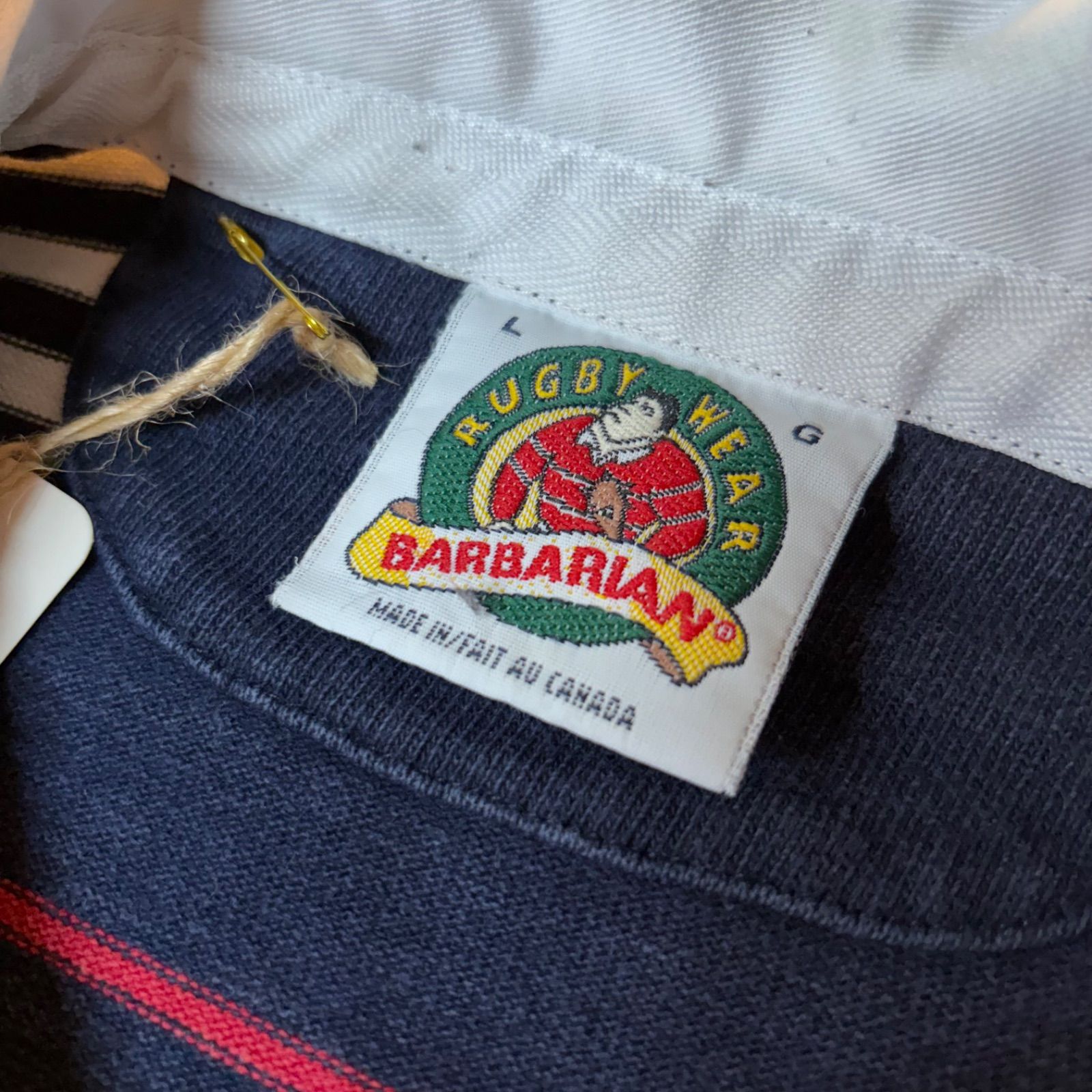 BARBARIAN L/S ラガーシャツ マルチボーダー CANADA製 - メルカリ