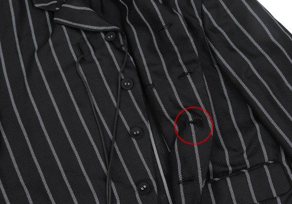 コムデギャルソン オムプリュスCOMME des GARCONS HOMME PLUS ポリコードデザインストライプジャケット 黒白S