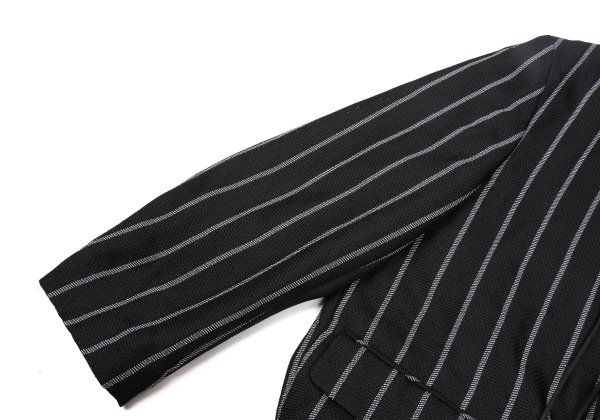 コムデギャルソン オムプリュスCOMME des GARCONS HOMME PLUS ポリコードデザインストライプジャケット 黒白S