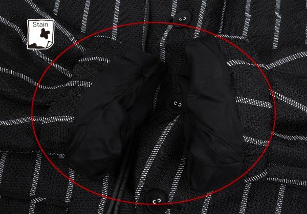コムデギャルソン オムプリュスCOMME des GARCONS HOMME PLUS ポリコードデザインストライプジャケット 黒白S